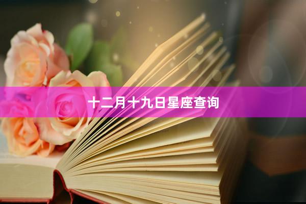十二月十九日星座查询